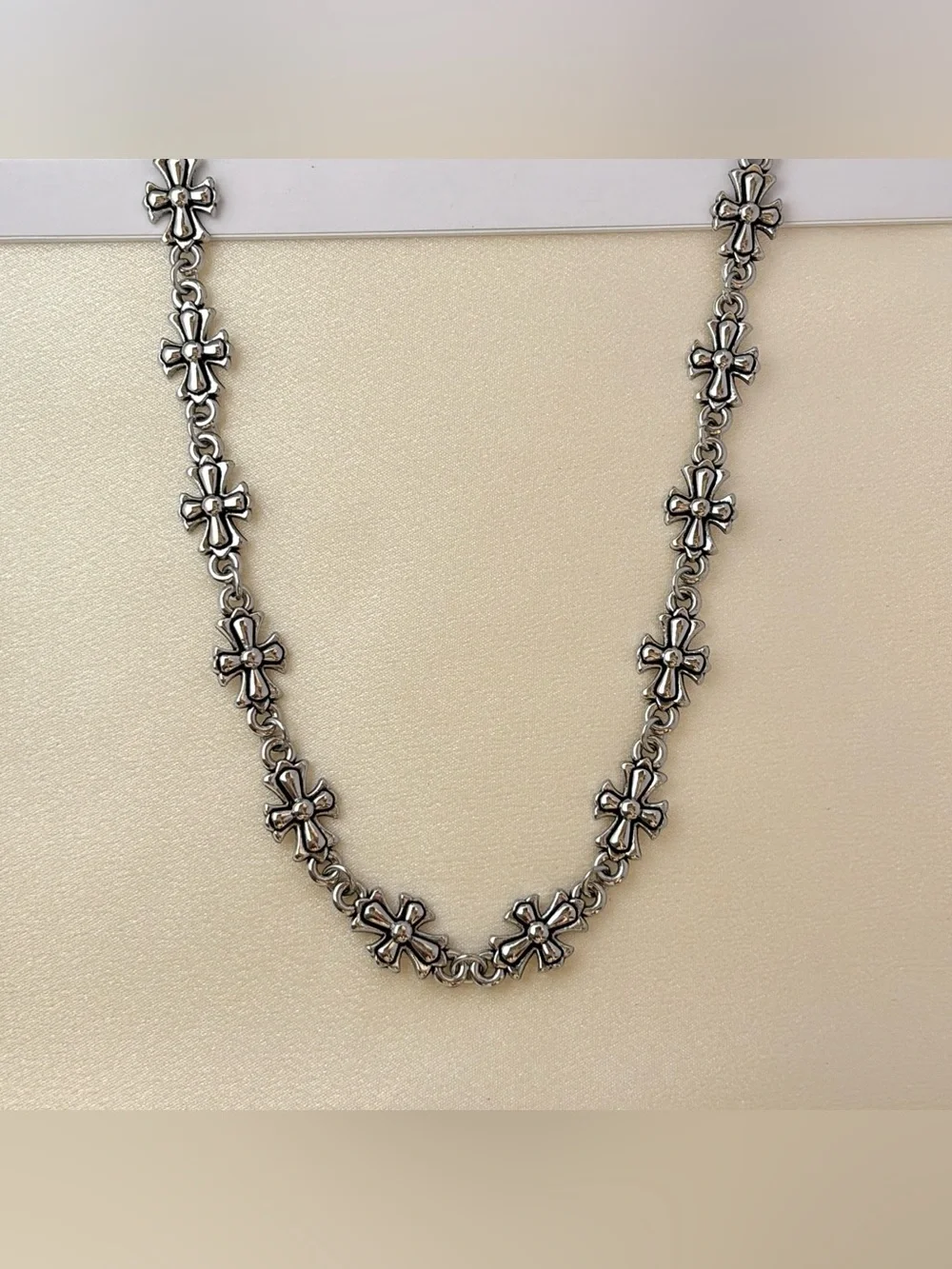 Cross Link Chain Necklace for Men Women Punk Hip Hop Streetwear Unisex Necklace